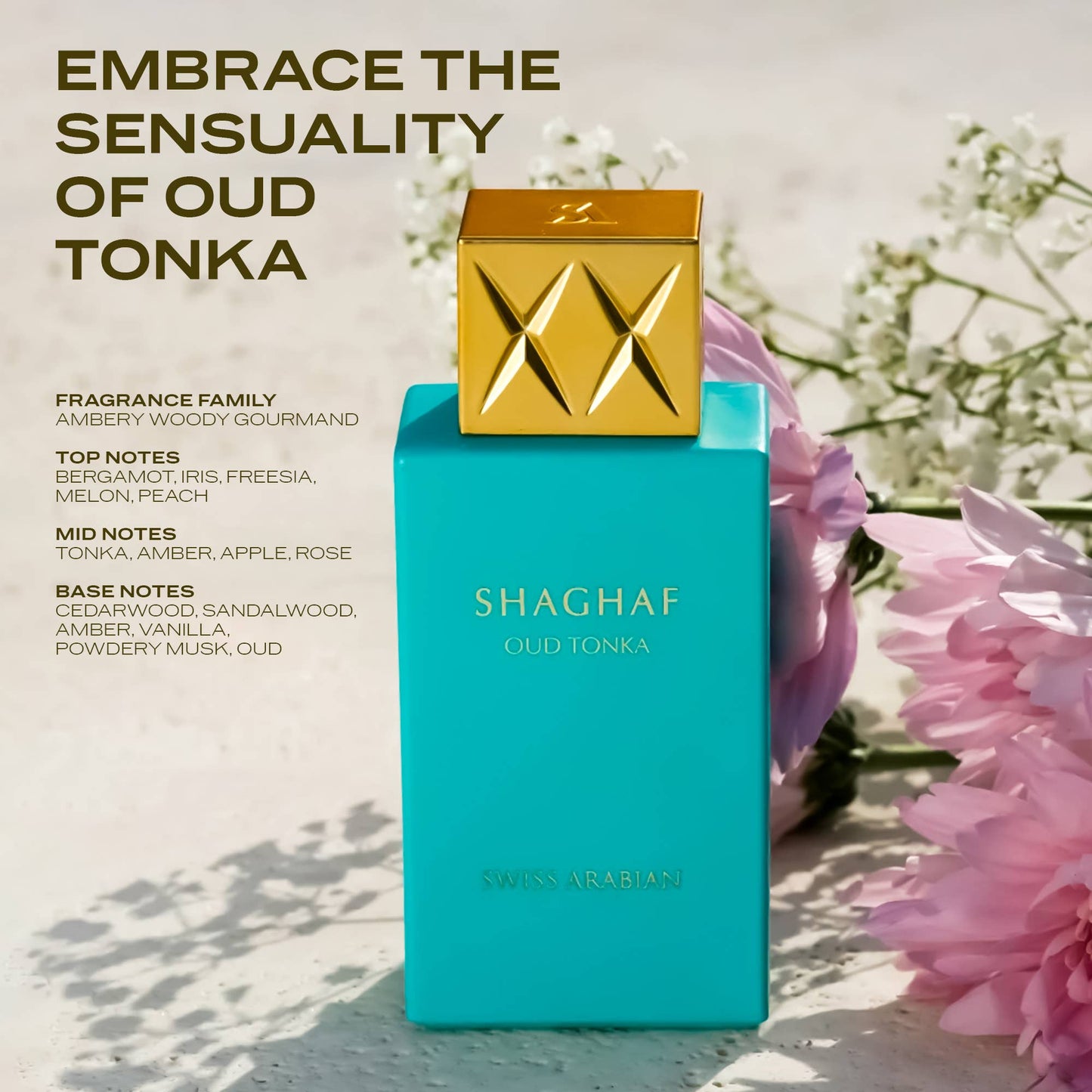 Shaghaf Oud Tonka by Swiss Arabian – Almond, Tonka & Amber Extrait de Parfum 100ml Unisex