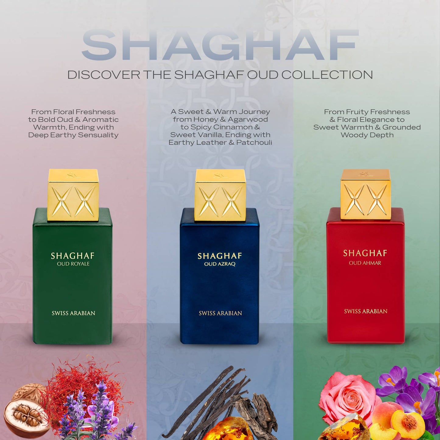 Shaghaf Oud Royale by Swiss Arabian – Lavender, Saffron & Spicy Oud Unisex Perfume 100ml