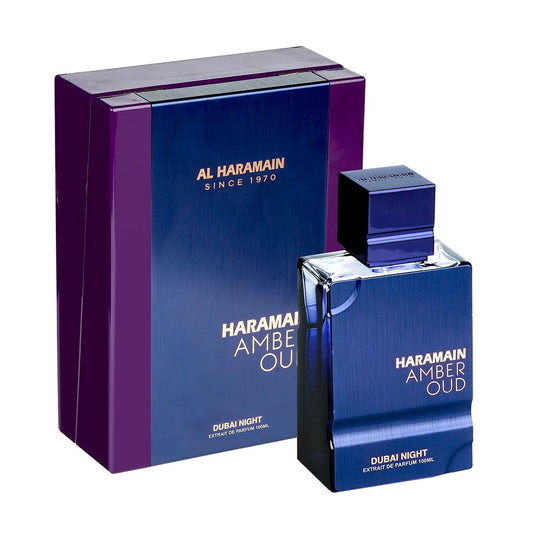 Haramain Amber Oud Dubai Night Extrait De Parfum 100ml with luxury packaging