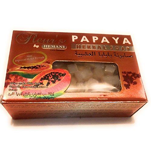Hemani Papaya Herbal Soap - Skin Softening and Acne-Reducing Formula