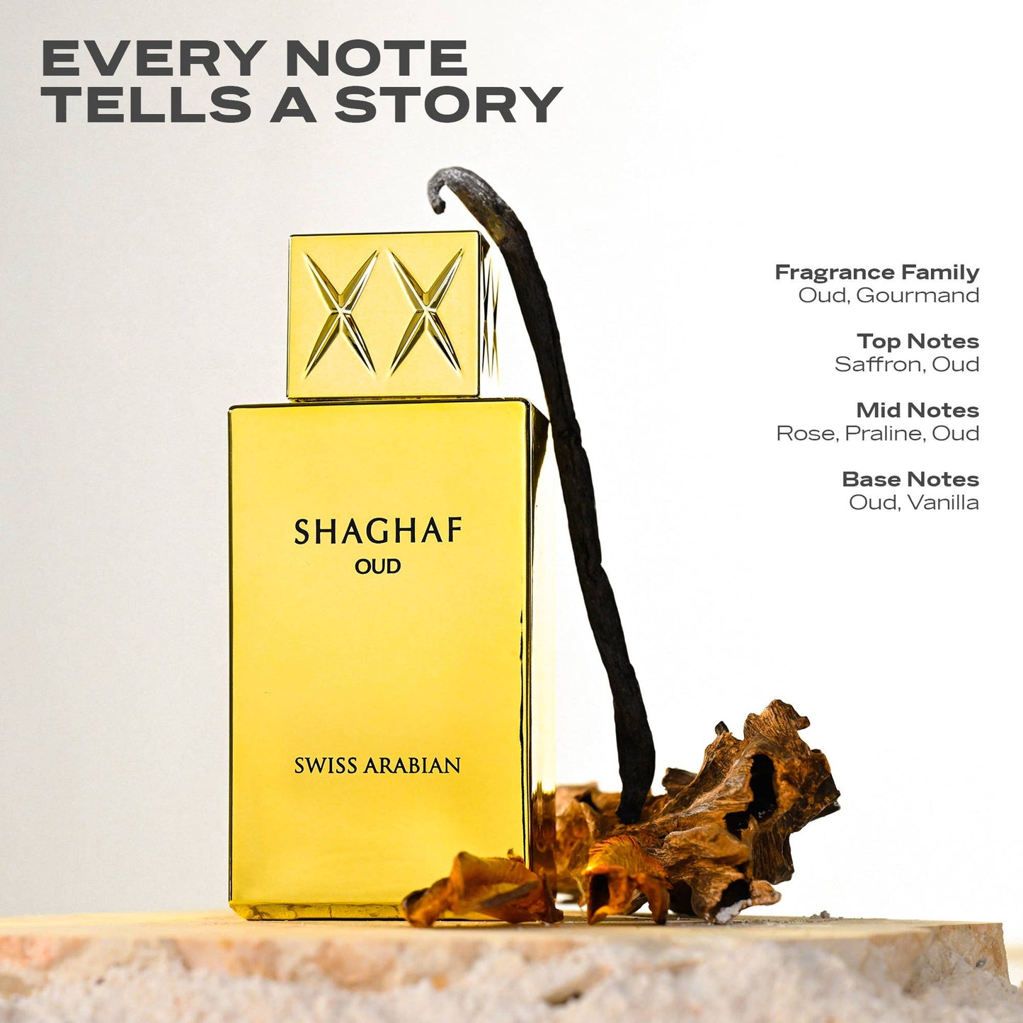 Shaghaf Oud by Swiss Arabian Eau de Parfum 100ml – Rich Oud & Sweet Praline Unisex Scent