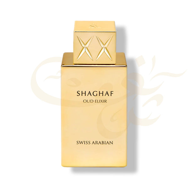 Shaghaf Oud Elixir by Swiss Arabian – Pink Pepper, Saffron & Amber Oud Unisex Perfume 75ml