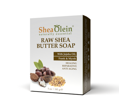 Angled view of Shea Olein Amber Oudh Aromatherapy Soap, enriched with Rosemary and Amber Extract for soothing and rejuvenating skin care.