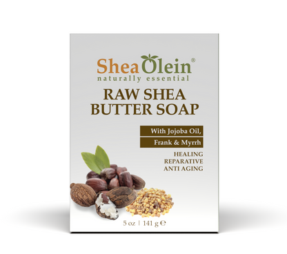 Shea Olein Amber Oudh Aromatherapy Soap with Rosemary and Amber Extract, offering antioxidant, rejuvenating, and relaxing benefits, 5 oz package.