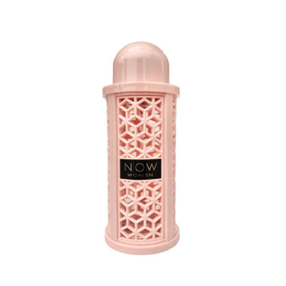 Now Women Eau De Parfum by Rave, 100ml pink bottle with intricate geometric design.