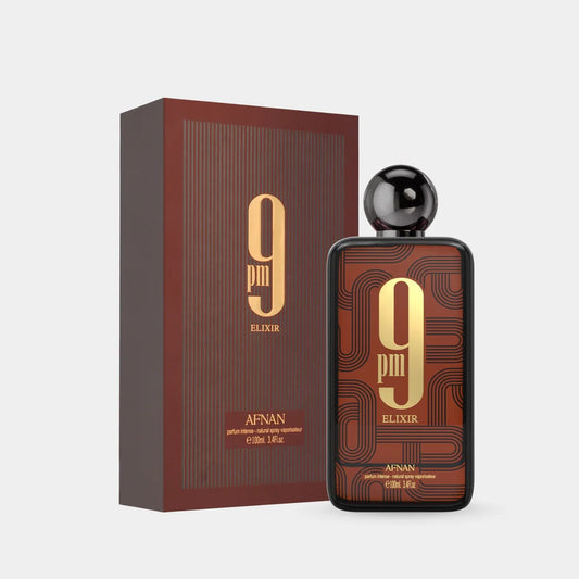 Afnan 9PM Elixir Eau de Parfum 100ml with original box warm sweet amber fragrance