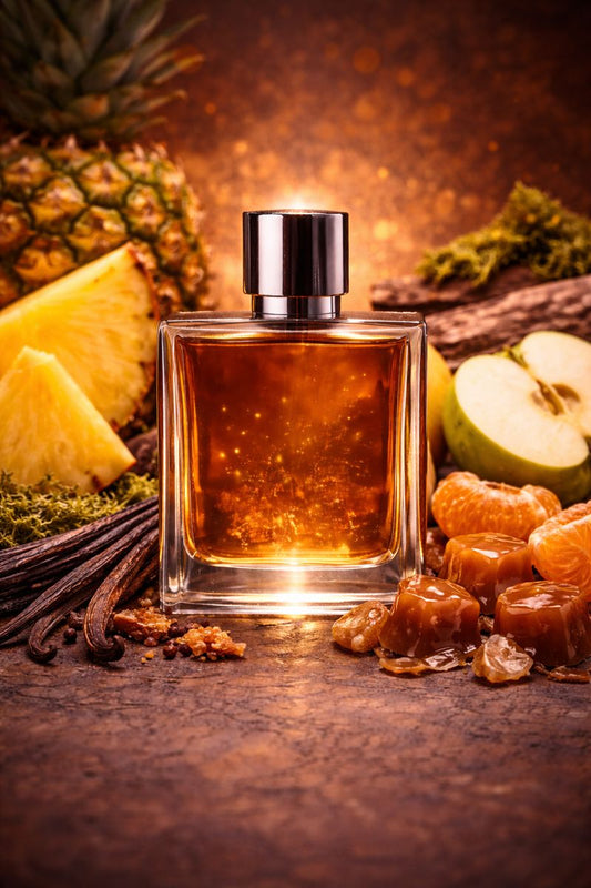 Afnan 9 PM Rebel inspired fragrance oil with pineapple, green apple, mandarin, vanilla, caramel, and musk notes