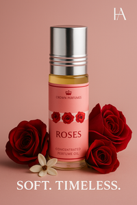 Al Rehab Roses 6ml Concentrated Perfume Oil Roll-On – floral rose perfume oil with soft musk, alcohol-free attar for women