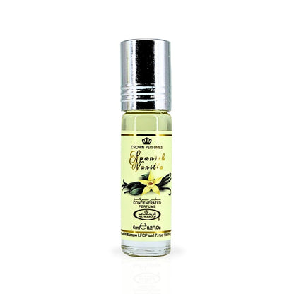 Spanish Vanilla Perfume Oil by Al Rehab – Compact 6ml roll-on bottle with a creamy and sweet vanilla fragrance.