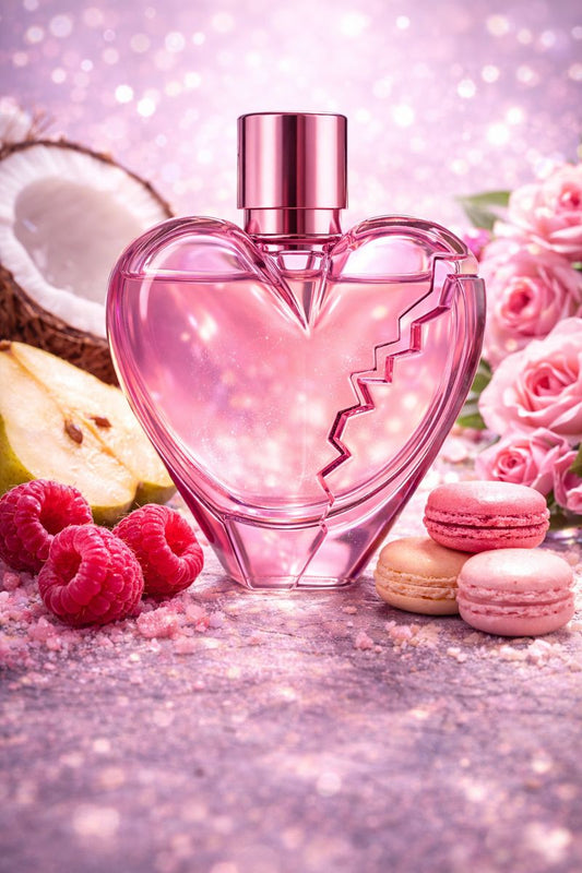 Ariana Grande Thank U Next inspired fragrance oil with raspberry, pear, coconut, pink rose, macarons, and musk notes