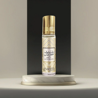 Bint Hooran Roll-On Perfume Oil 10ML displayed on a stylish pedestal, emphasizing its premium quality and elegant appearance.