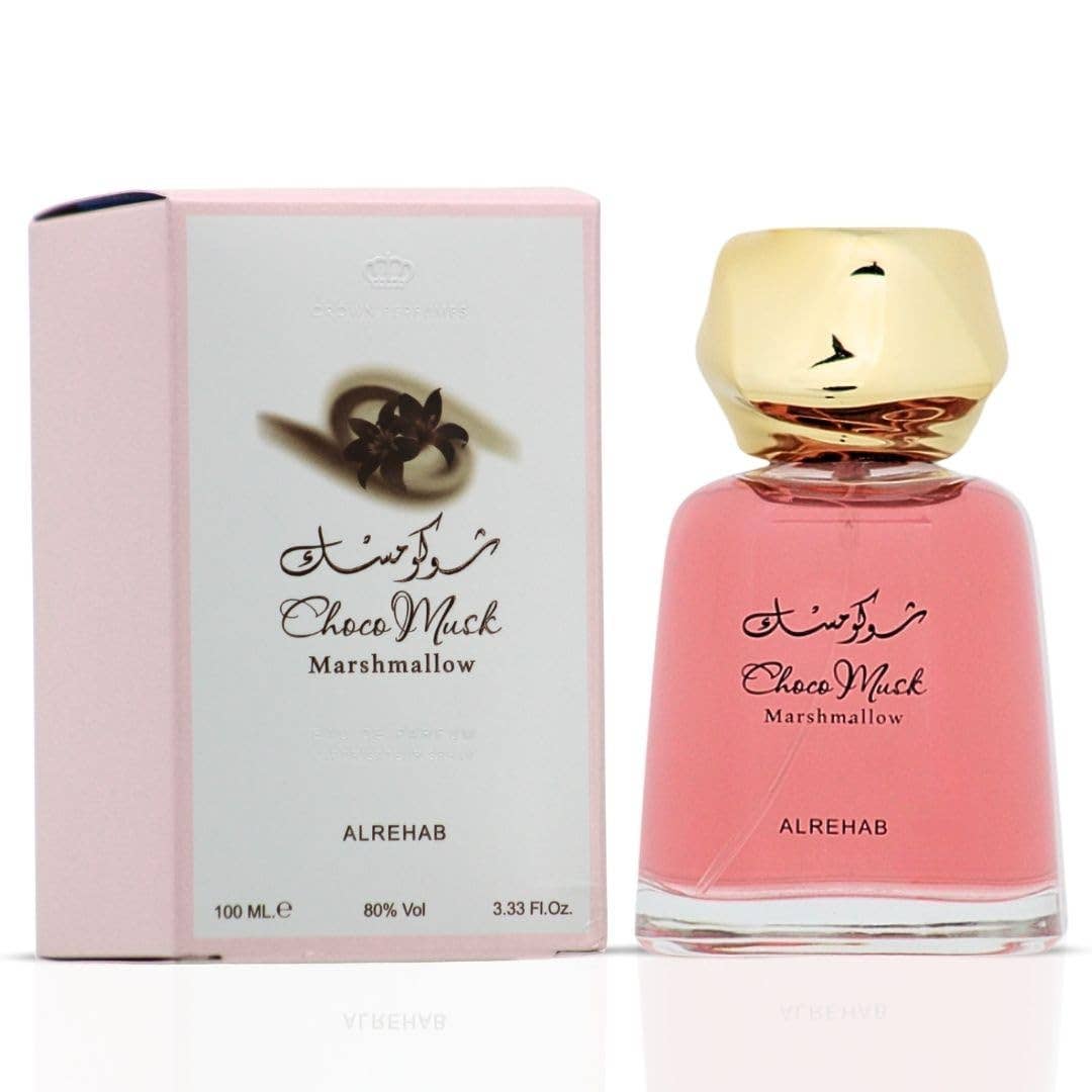 Choco Musk Marshmallow by Al Rehab 100ml perfume with box and bottle displayed