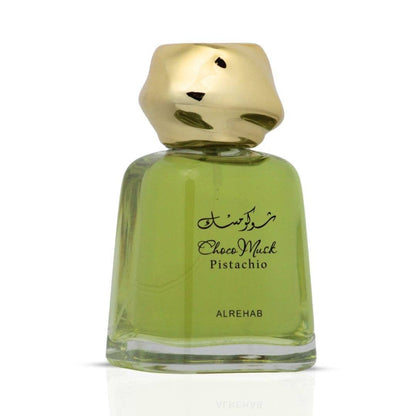 Choco Musk Pistachio by Al Rehab 100ml perfume bottle with gold cap