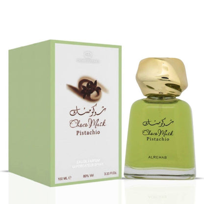 Choco Musk Pistachio by Al Rehab 100ml perfume with box and bottle together