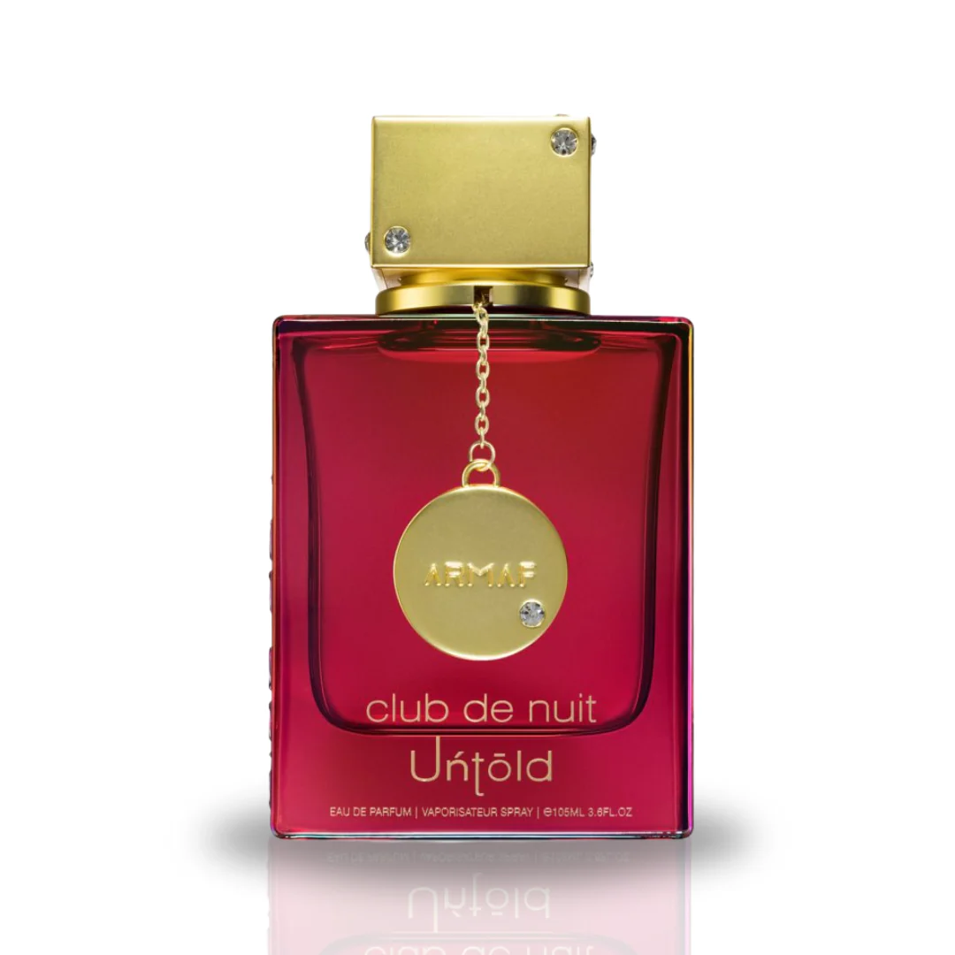 Close-up of Club De Nuit Untold EDP 105ML bottle showcasing its luxurious design.
