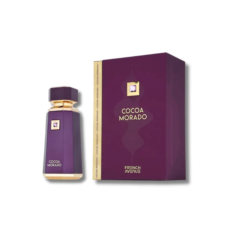 French Avenue Cocoa Morado Eau de Parfum 100ml box and bottle, rich gourmand spicy unisex perfume