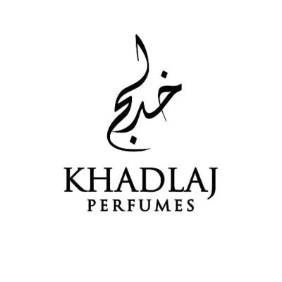 Khadlaj Perfumes logo featuring Arabic calligraphy and modern typography.