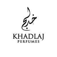 Khadlaj Perfumes logo featuring Arabic calligraphy and modern typography.