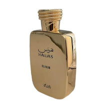 Rasasi Hawas Elixir EDP Spray 3.4 oz – Gold bottle for men on white background