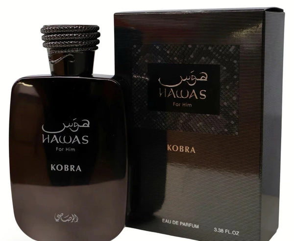 Rasasi Hawas Kobra Eau de Parfum for him 100ml with original box packaging dark oriental fragrance
