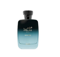 Rasasi Hawas Malibu Eau de Parfum for him 100ml fresh aquatic citrus fragrance bottle