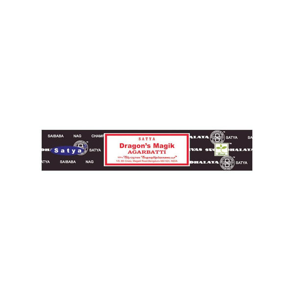 Satya Dragon’s Magik Agarbatti 15g incense pack with traditional Indian packaging