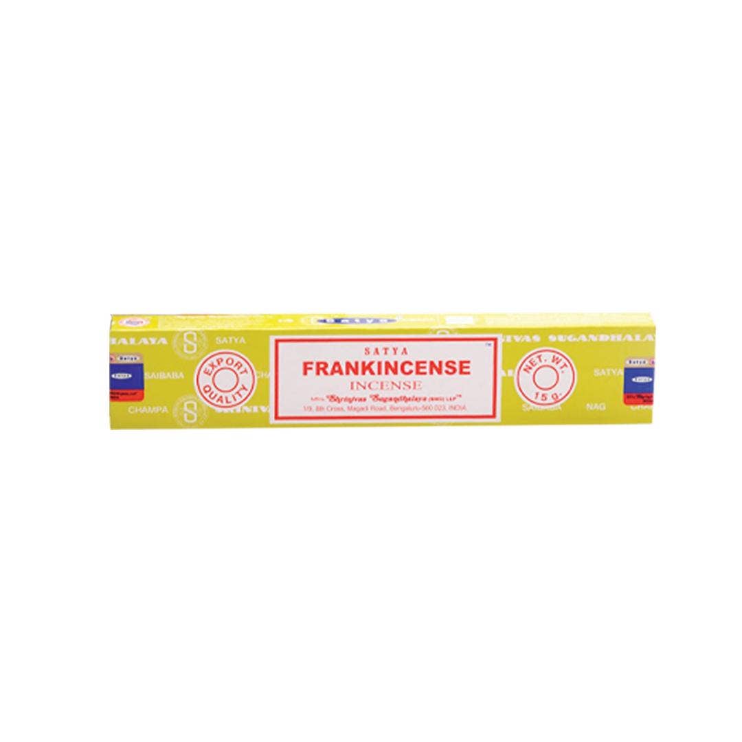 Satya Frankincense Incense 15g box – hand-rolled Indian agarbatti for meditation and cleansing