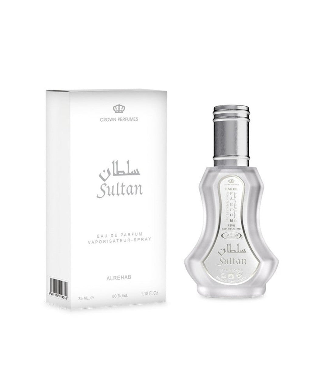 Al Rehab Sultan Eau De Parfum 35ml Spray – Unisex Halal Perfume with Musk & Powdery Floral Notes