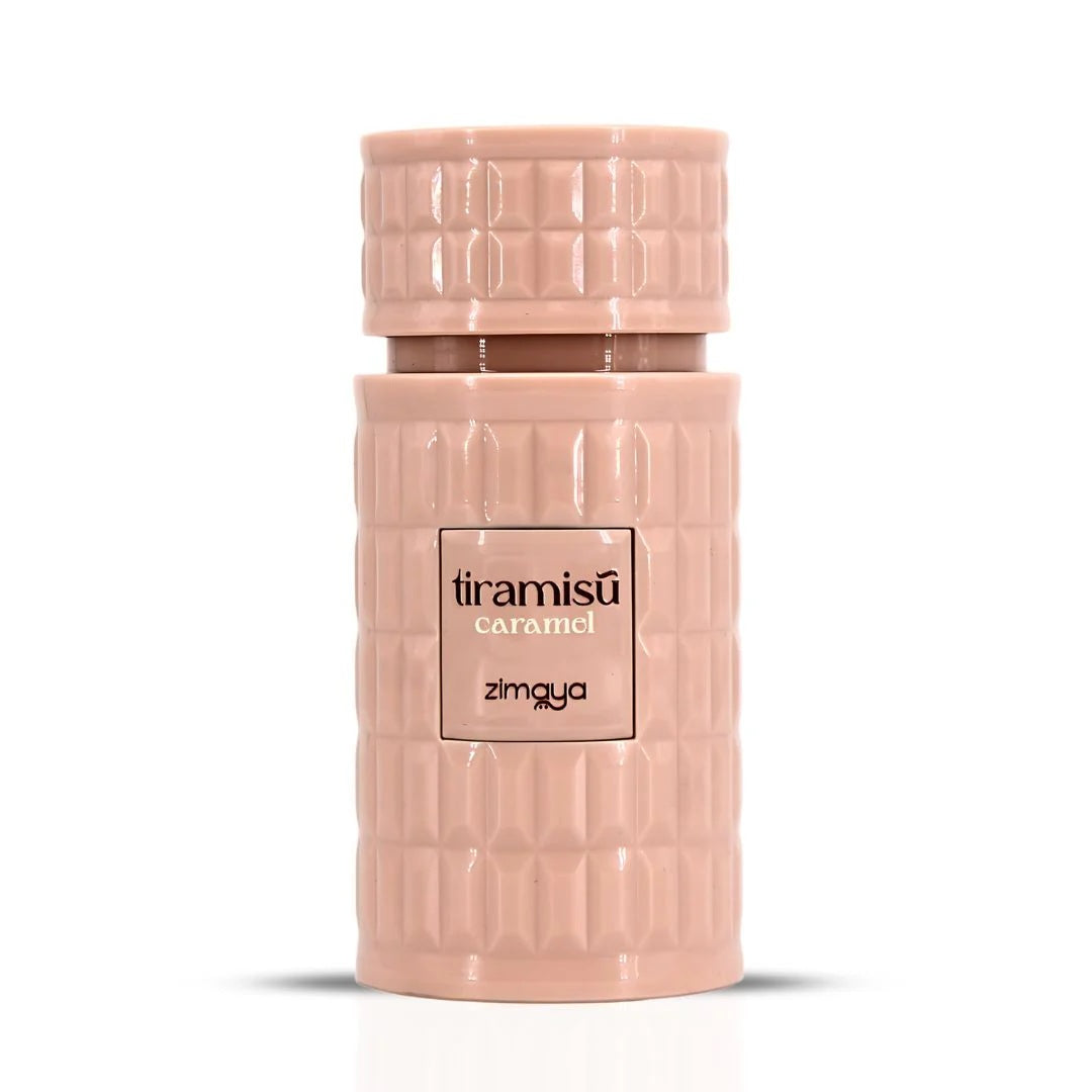 Tiramisu Caramel Eau De Parfum 100ML by Zimaya, sweet gourmand fragrance with caramel, vanilla, honey, and whiskey notes